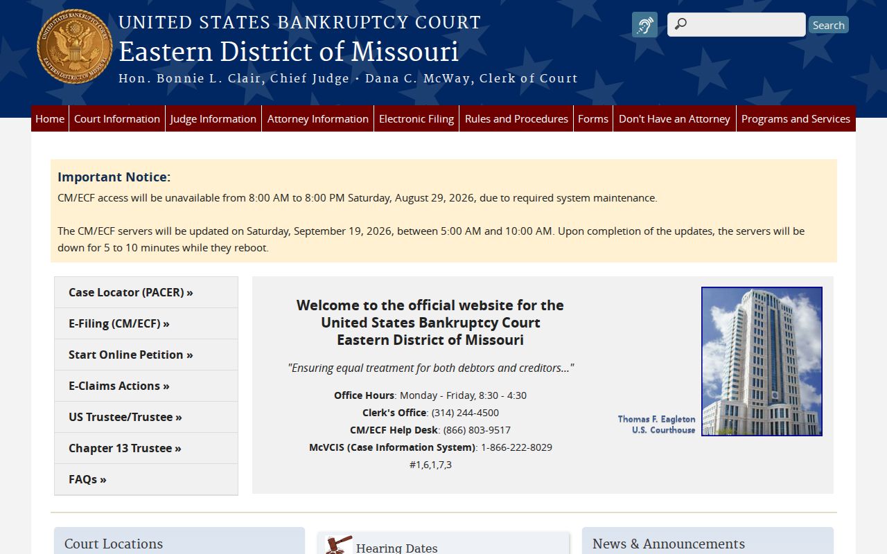 Shannon County civil docket federal bankruptcy court distinction